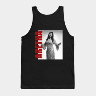 Aretha Franklin - Retro Aesthetic Fan Art Tank Top